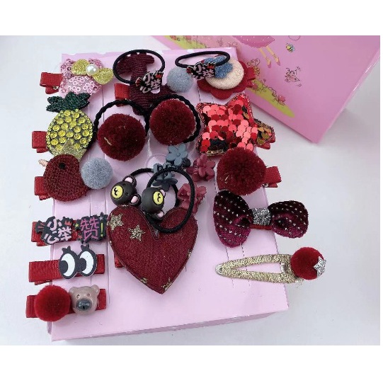 SET JEPIT IKAT RAMBUT ANAK ISI 24 PCS / PACK IMPORT LUCU MURAH / HAIR ACCESSORIES ANAK PEREMPUAN KOREA KARAKTER