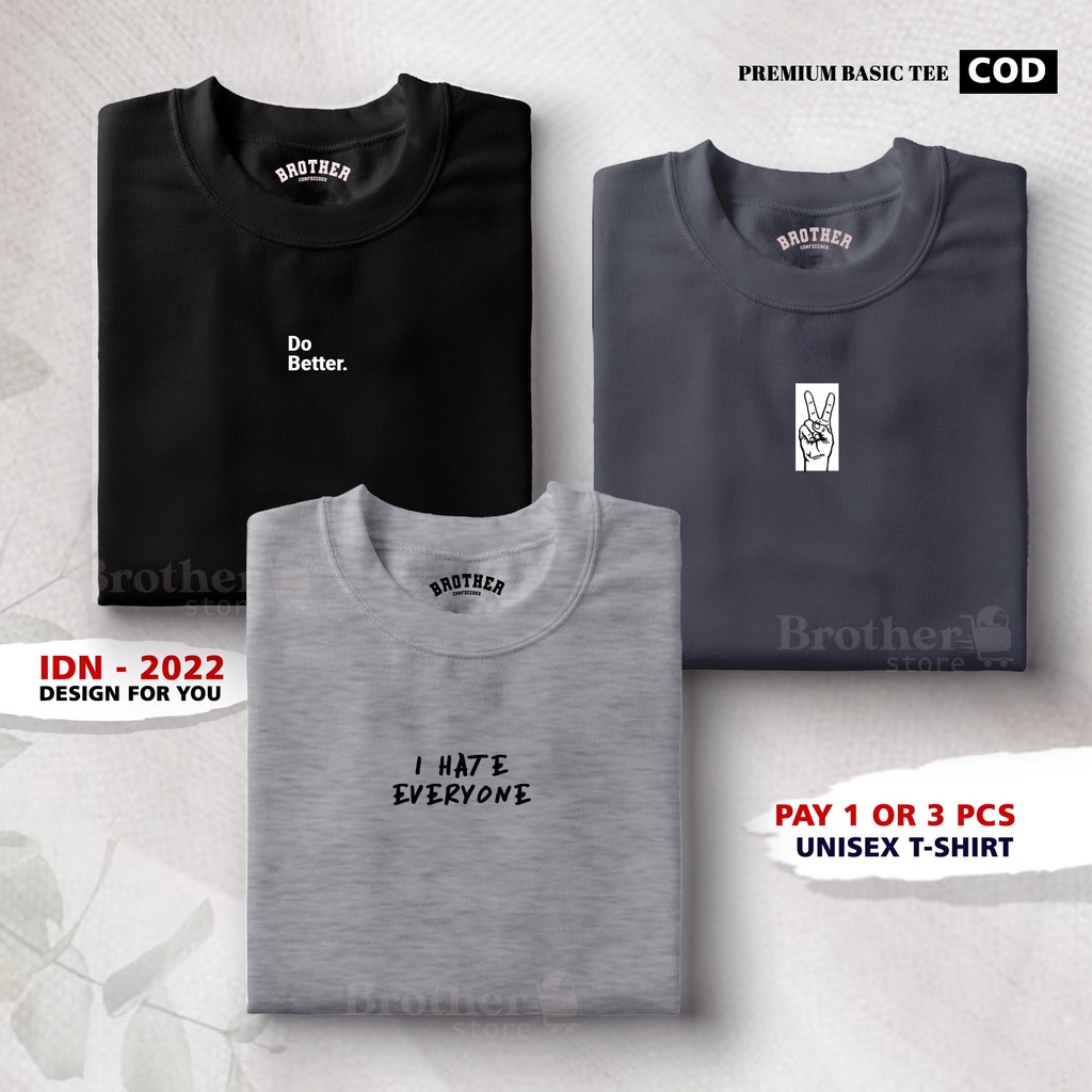 BUY 1 OR 3 PCS ( PROMO COD ) BROTHER STORE / Kaos Distro100% Catoon Combed 24s Tebal / ArticelBPEAC