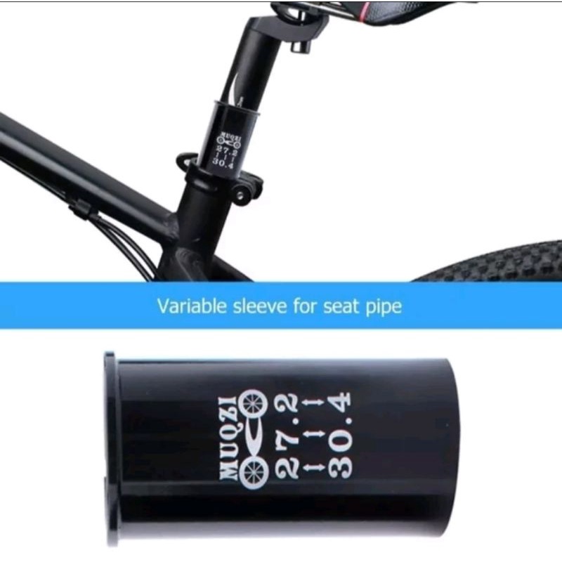 adaptor adapter seatpost 30.4 to 27.2 mm seat tube seattube converter sleeve sepeda lipat tiang sadel saddle 27.2mm 30.4mm