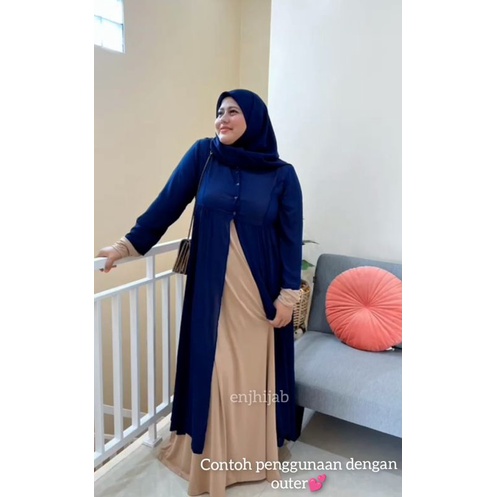 Manset Gamis Jumbo Dress Muslim Big Size Inner Jersey Premiumj