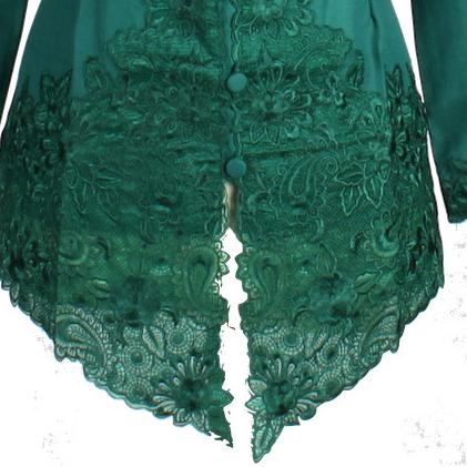 Kebaya Bordir Hijau Botol 668 - S