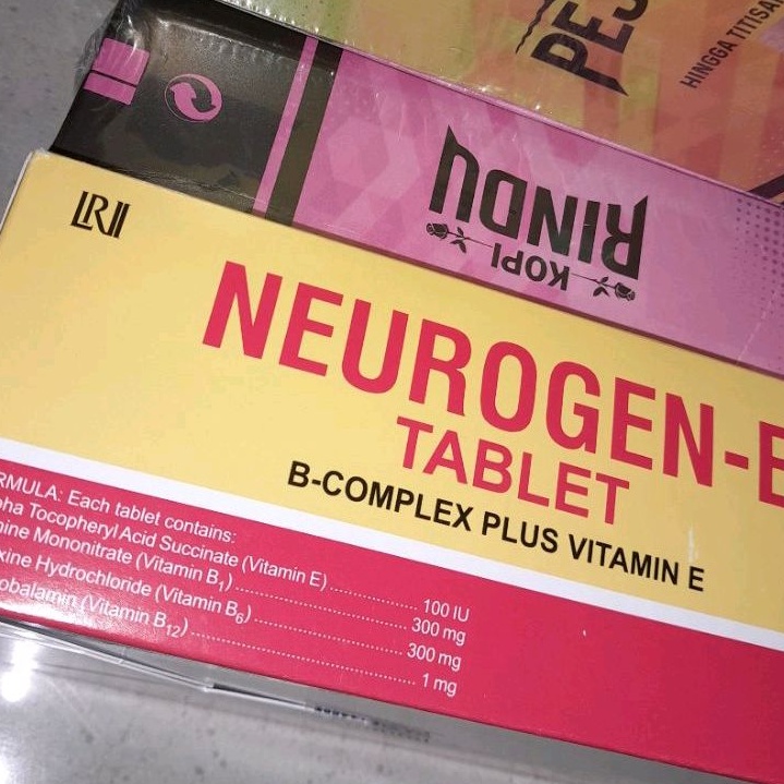 Vitamin E Neurogen E dan B Complex per Strip isi 4 EXP 2025