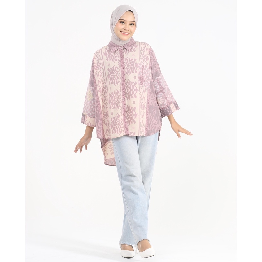 KEMEJA ETNIK KATUN STEPHANIE SHIRT PREMIUM LONG SHIRT B472