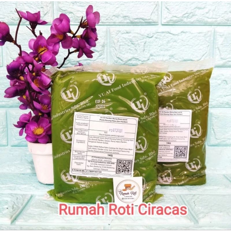 

YUAI KACANG HIJAU PANDAN FILLING 1KG YU AI MUNG BEAN ISIAN ROTI BAKPAO