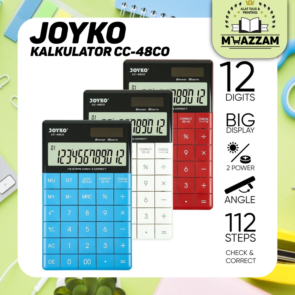 

Joyko Kalkulator CC-48CO 12 Digits Check Correct