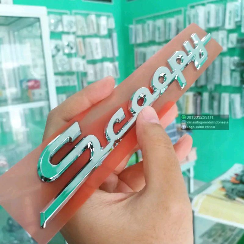 Emblem logo SCOOPY honda motor ukuran original scoopy 2013 2014 2015 2016 2017 2018 2019 2020 2021 2