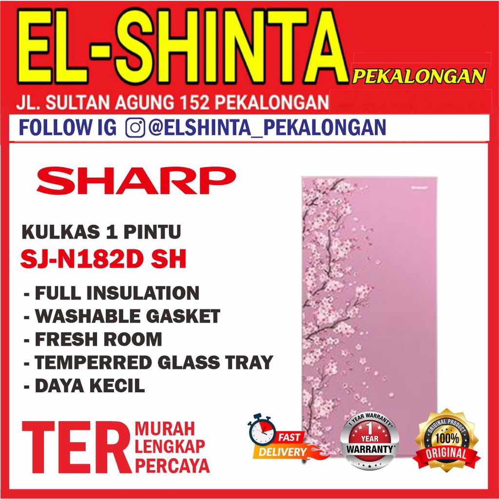 KULKAS 1PINTU  SHARP SJ-182