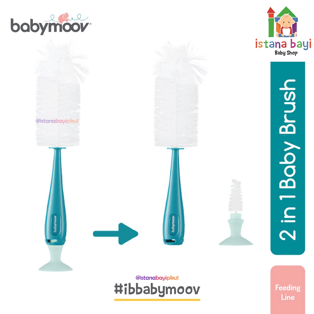 Babymoov – 2 in 1 Bottle Brush / Sikat Pembersih Botol Susu Bayi / Sikat Botol