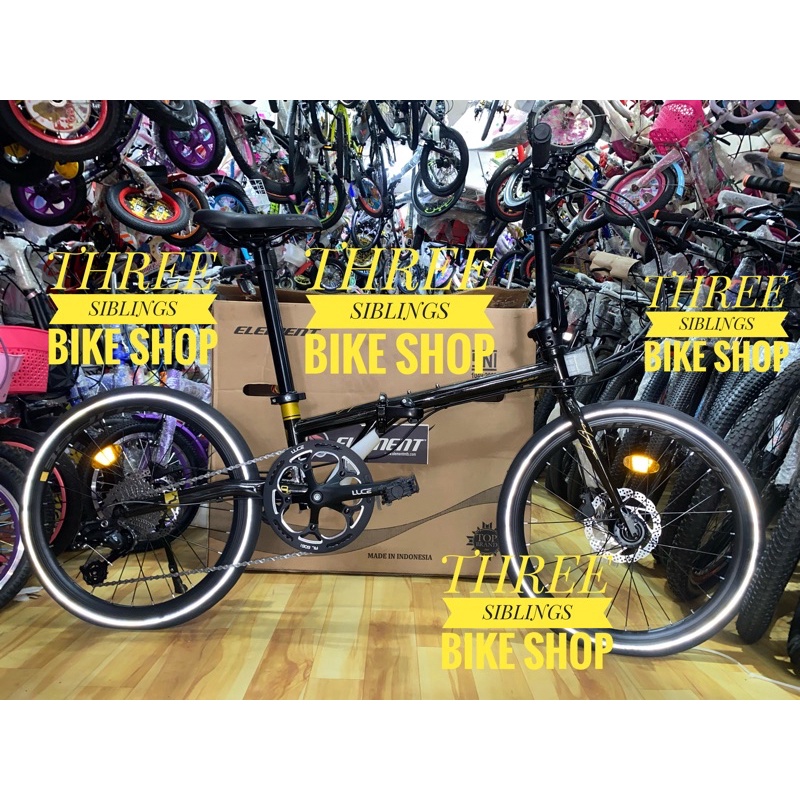 SEPEDA LIPAT ELEMENT CLIP 451 2022 20 INCH BLACK HYDRAULIC, CHROMOLY, 10 SPEED