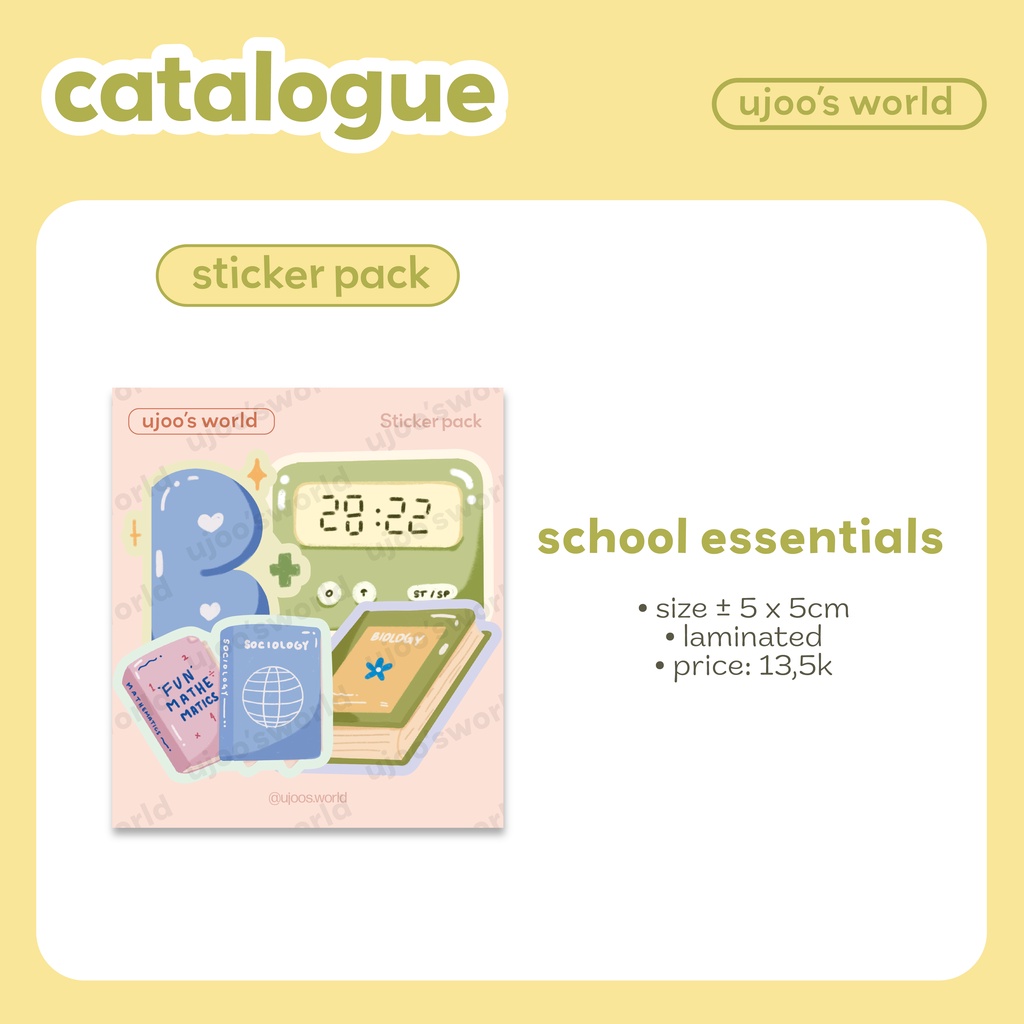 

Ujoo's World | School Essesntial Sticker Pack