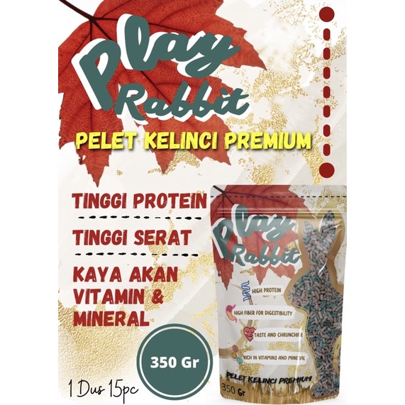PLAY RABBIT MAKANAN KELINCI 350gr - PELET MAKANAN KELINCI - MAKANAN KELINCI