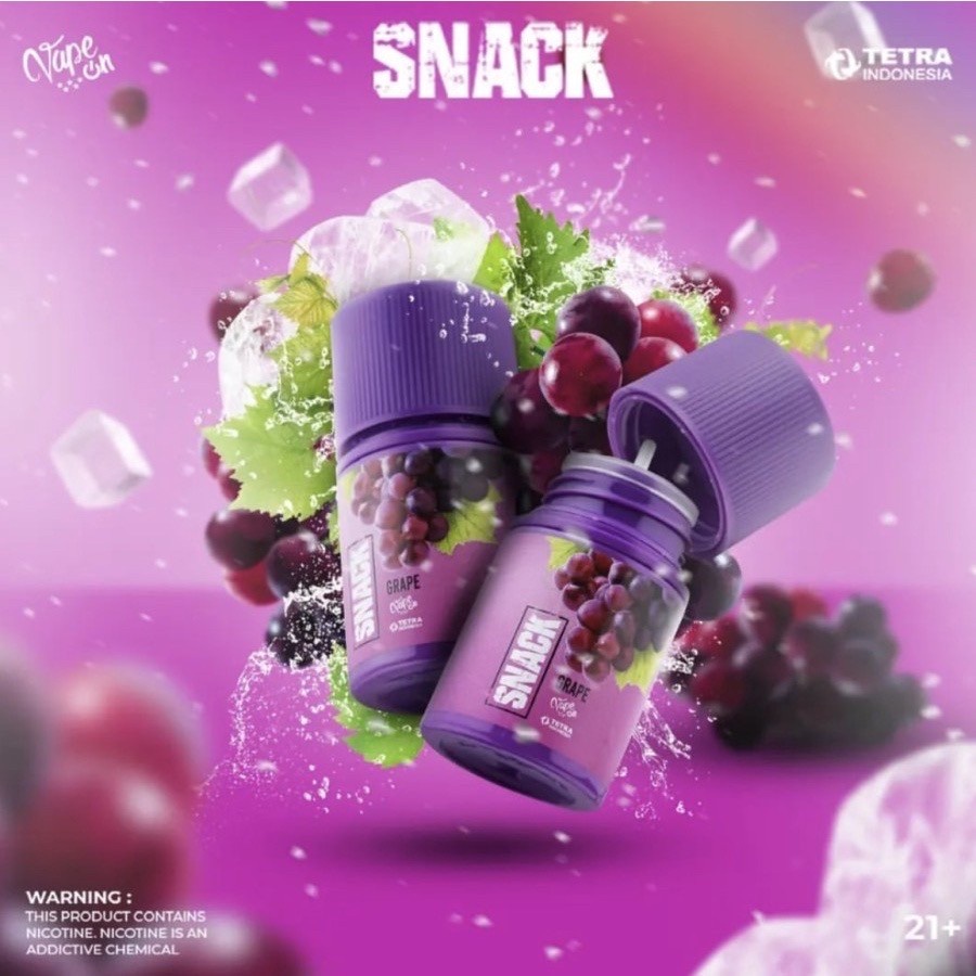 NEW SNACK LIQUID GRAPE FREEBASE 60ML BY VAPEON INDONESIA