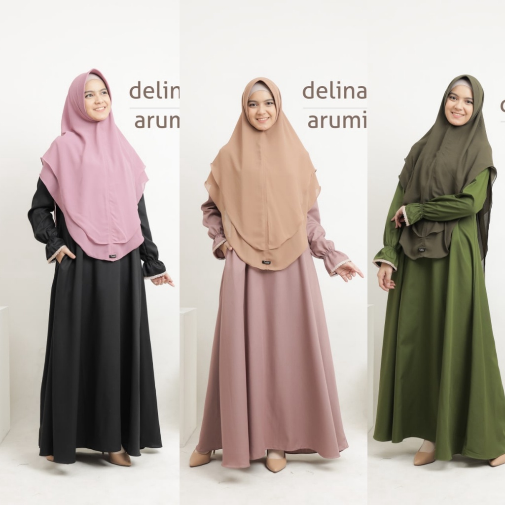 GAMIS MURAH/ DRESS CANTIK/ SYARI POLOS/ BUSUI/ MANSET RENDA/ ARUMI SERIES ORI AUDINA