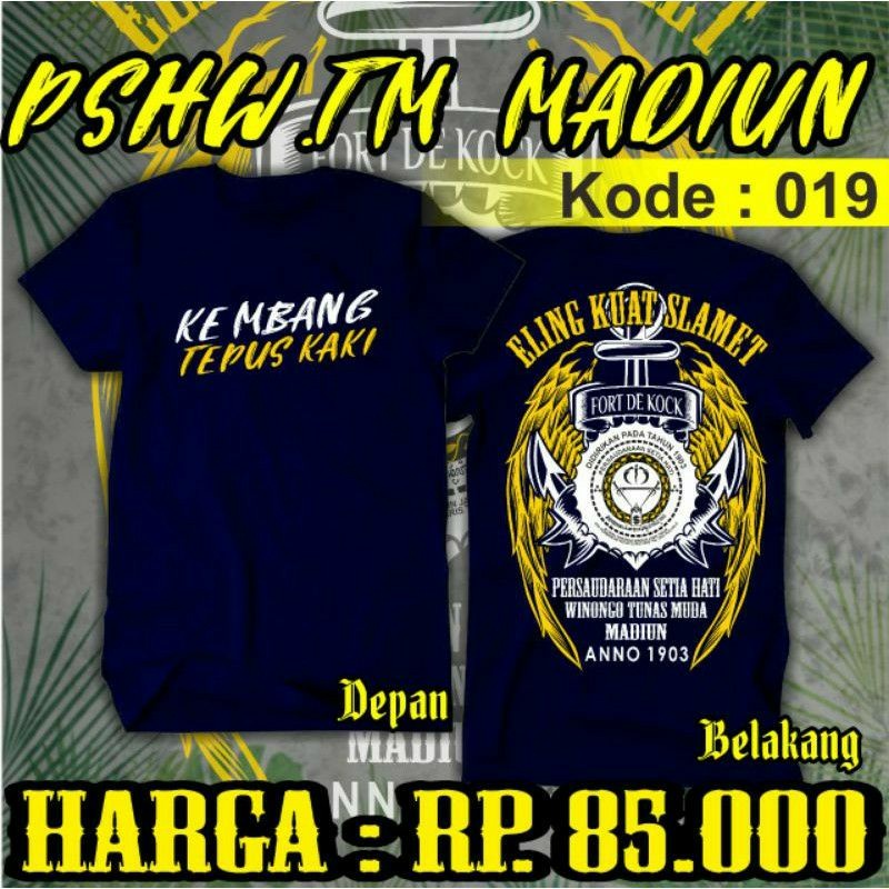 SH WINONGO kaos stk jangkar / kaos SH Winongo / kaos pshw tm / kaos kembang tepus kaki / kaos pencak