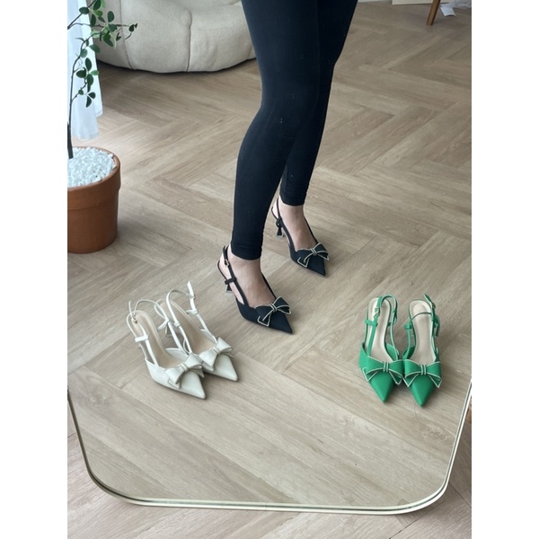 Marissa Bow Slingback Heels