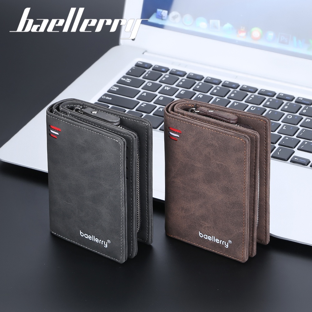 BAELLERRY D3241 Dompet Pria Bahan Kulit PU Leather Premium WATCHKITE WKOS