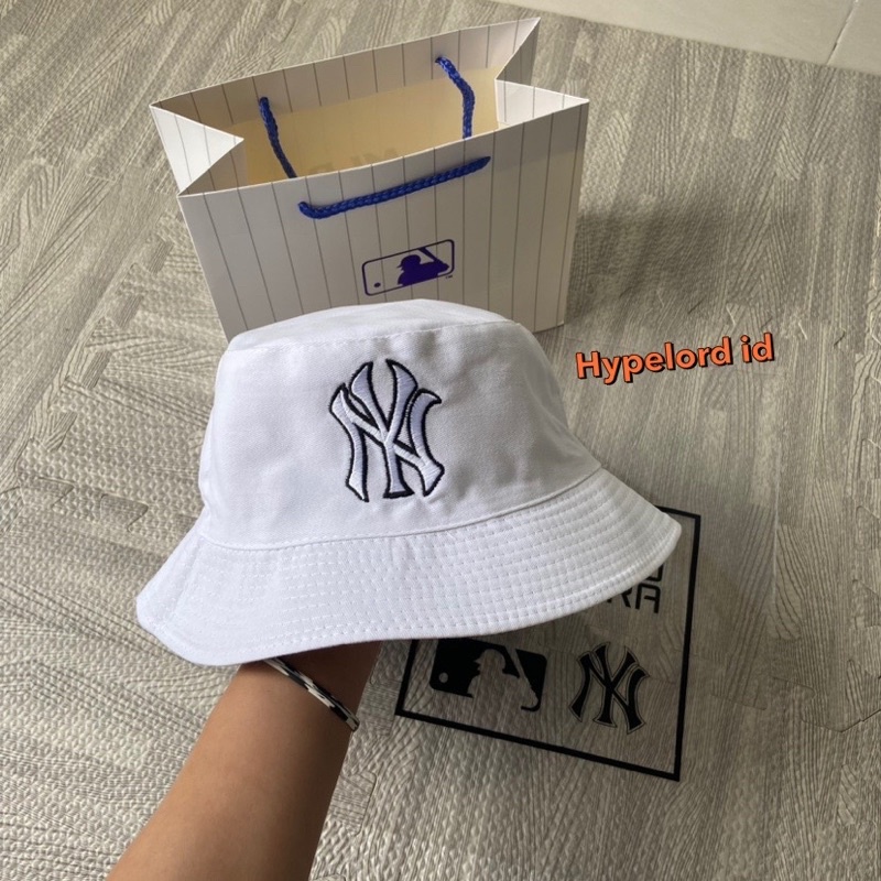 Topi NewYork Ny Bucket hat White / Putih