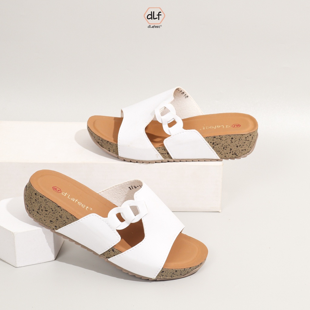 Dlafeet Sandal Wedges Wanita Cintia White