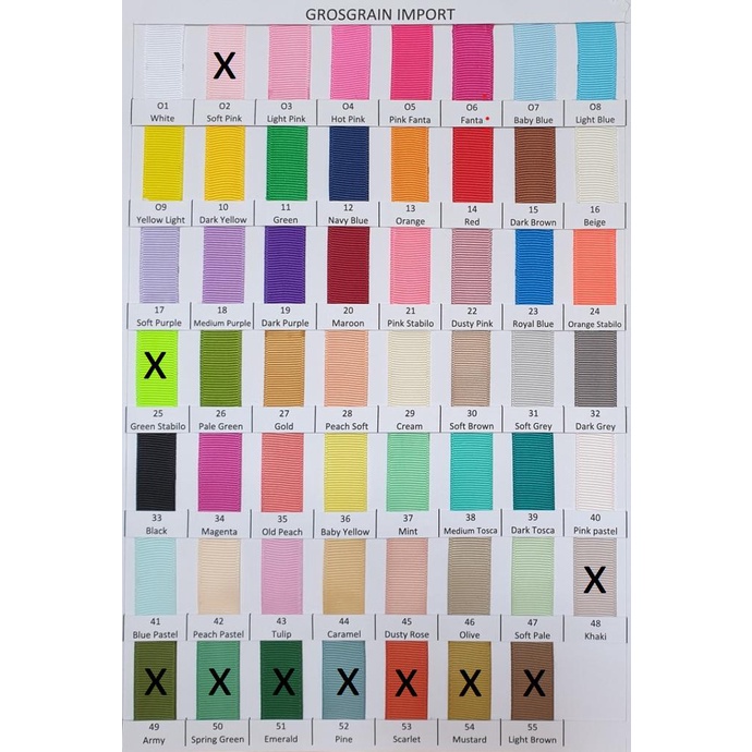 

Pita Grosgrain Polos Import 1" (2.5Cm) 100 Yard