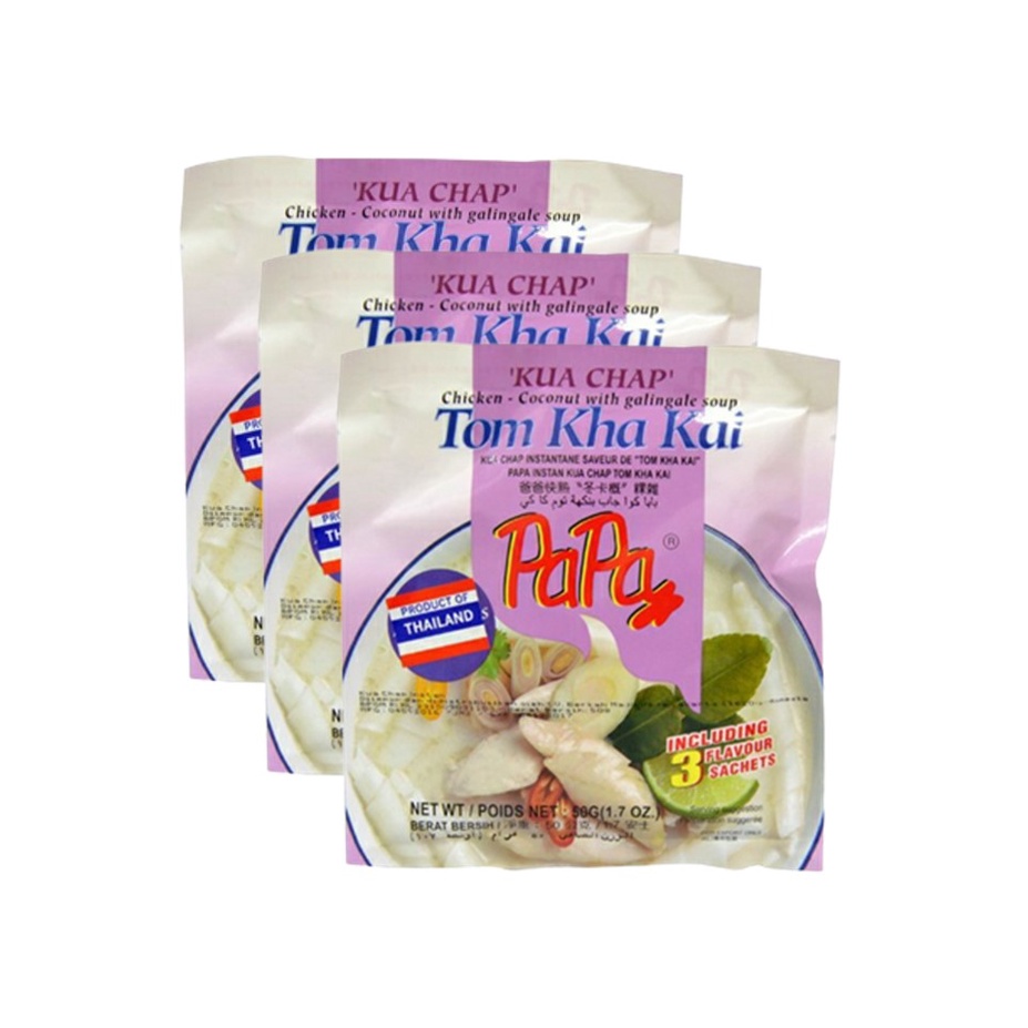 

Papa Kua Chap Tom Kha-Khai Mie Instan 3 x 50 gr