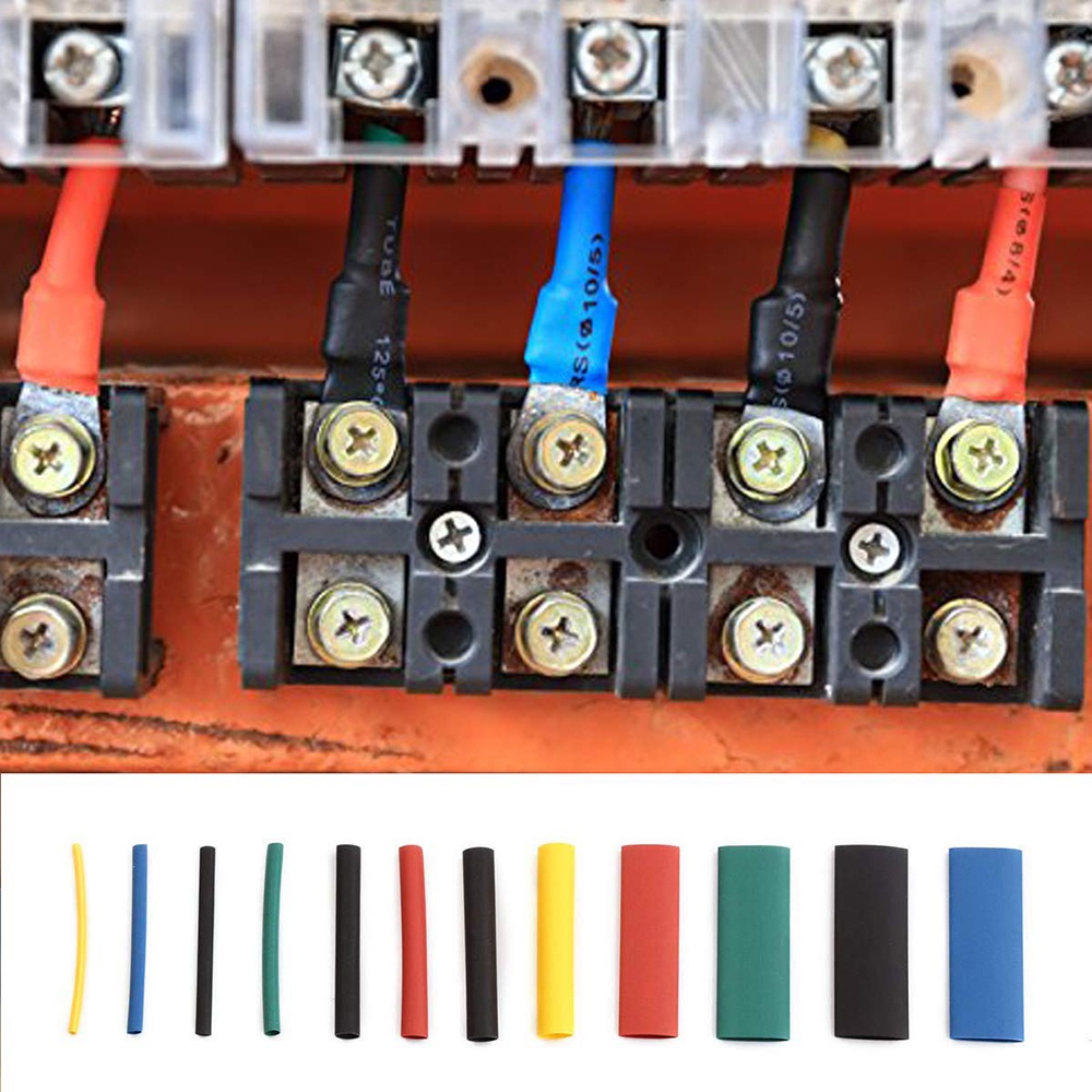 Isolasi Bakar  isolasi kabel seal tape kabel Praktis /Heat Shrink Tube isi 100 / 280/ 530/ 580 /  pcs Warna Warni Isolasi Bakar Selongsong Tube