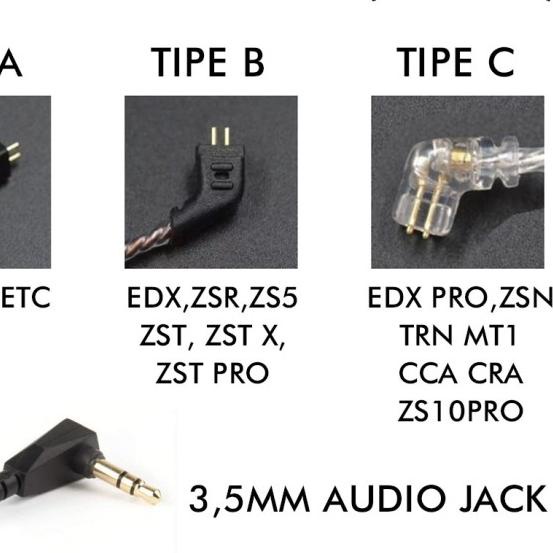 Kabel KZ Copper with Mic Kabel KZ ZSN PRO X KZ ZST X KZ Cable with Mic - Tipe B NEW