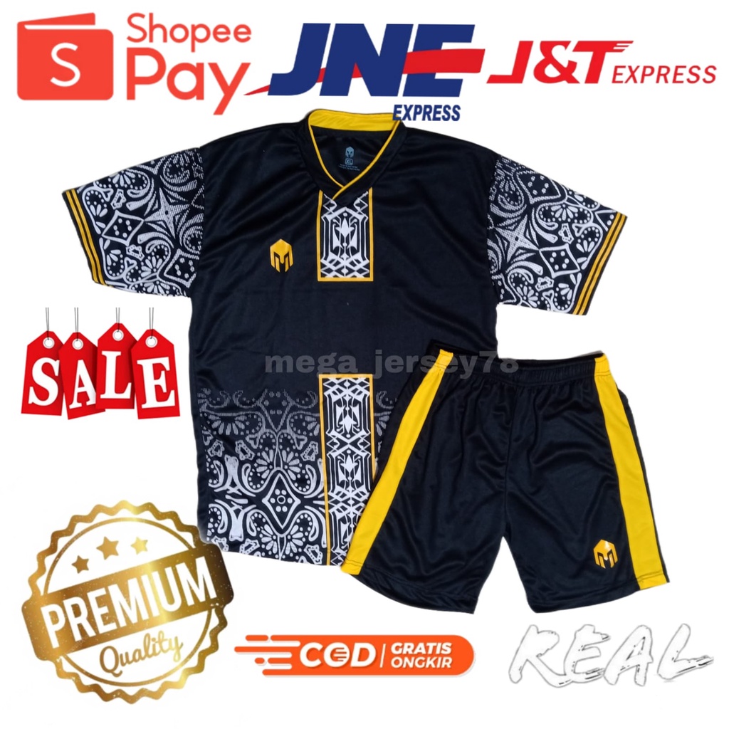 Stelan Jersey Bola Olahraga Mills Batik Remaja Dewasa Futsal Badminton Bagus Adem Murah