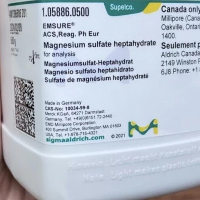 Jual 1.05886.1000 magnesium sulfate heptahydrate pa emsure Merck 1 kg