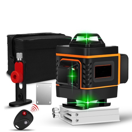 Laser level 16 line HILDA Mesin Self Leveling 4D Remote FREE TRIPOD