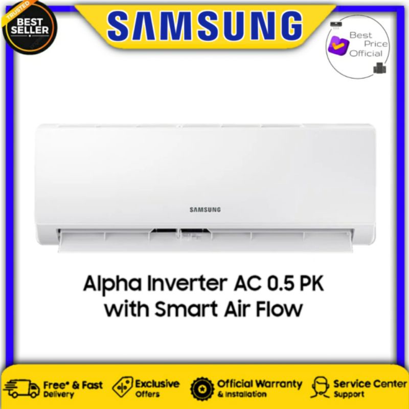 Jual Samsung Ar Ayhlawknse Ac Pk Alpha Inverter With Smart Air Flow Shopee Indonesia