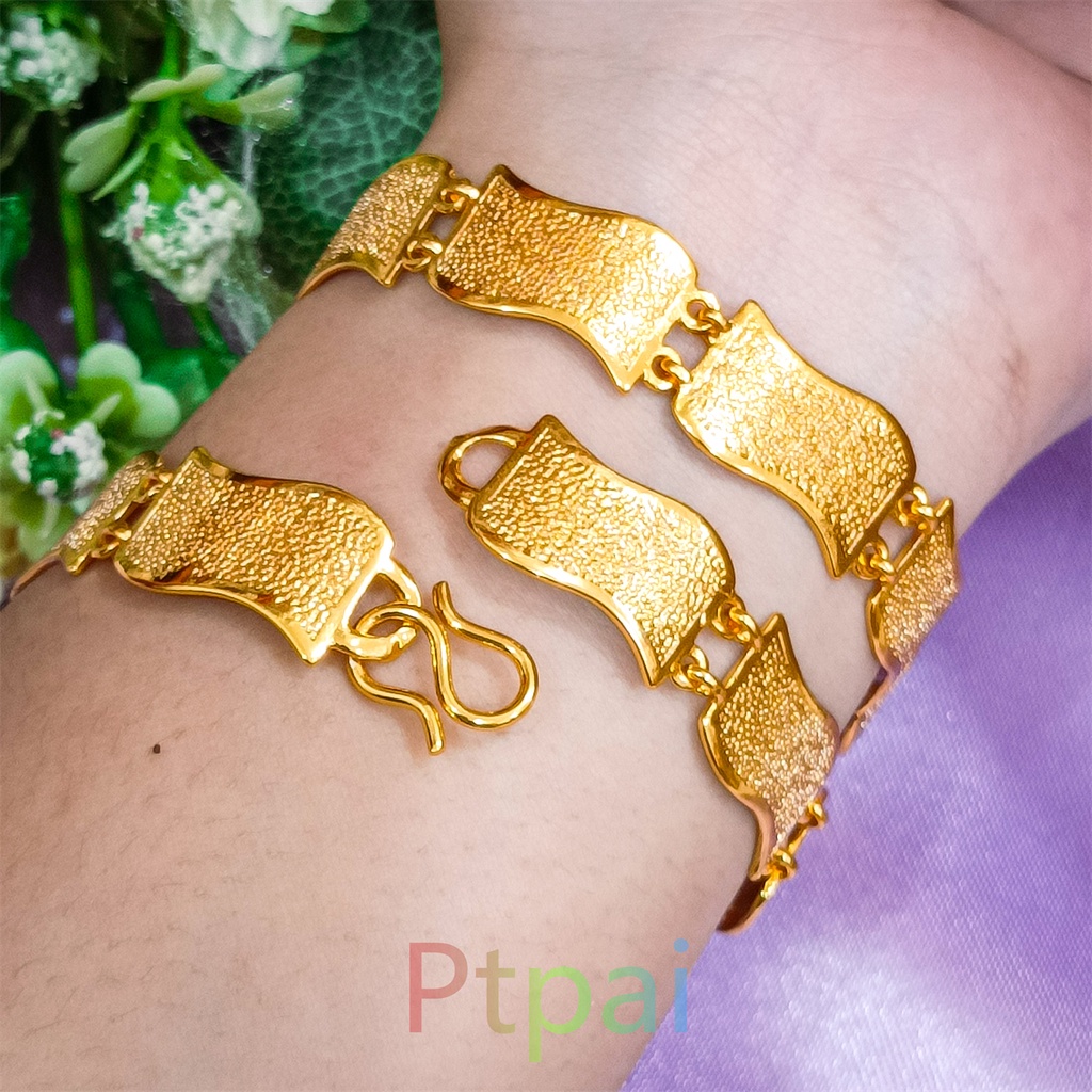 （tebal）Gelang Tangan Dewasa Warna Gelang Kendari Bracelet Mewah Premium lapis emas 24k Gold Plated fashion dubai xuping