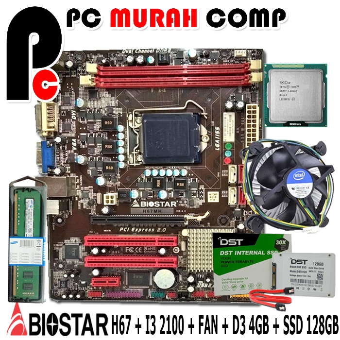 Mainboard LGA 1155 H67 ATX Merek MSI