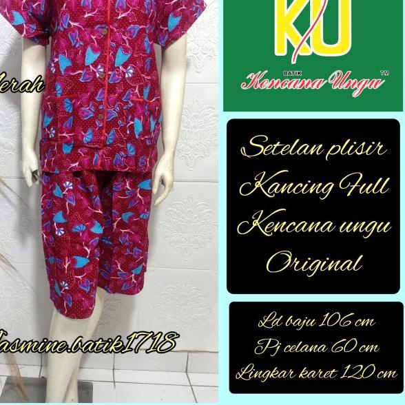 SETELAN CELANA KULOT PLISIR K5 KENCANA UNGU