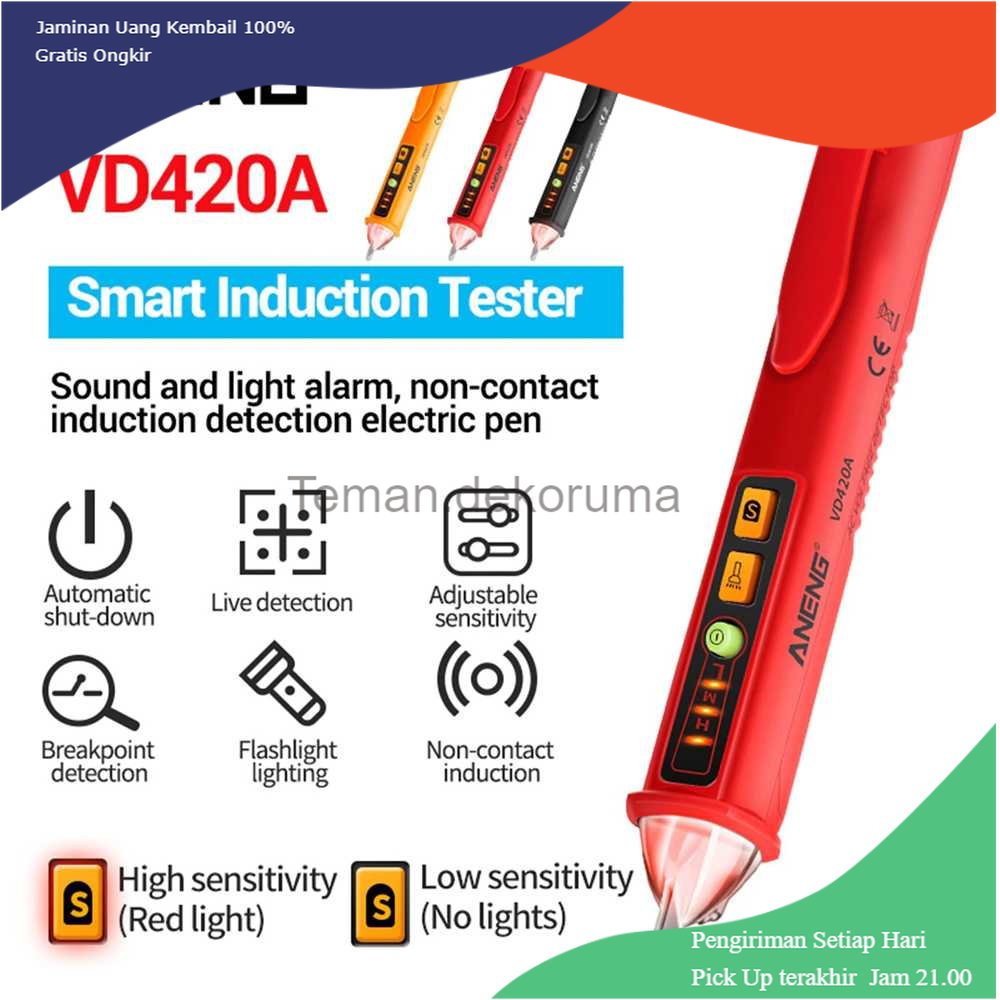 TD - PR1 ANENG Tester Pen Non Contact AC Voltage Detector 12-1000 V - VD420A