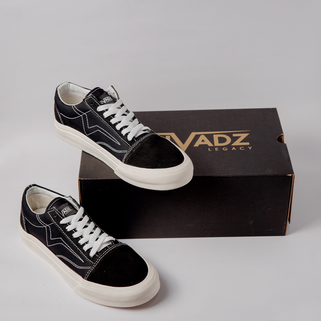 HANVADZ Krakatau Black Stitching | Sepatu Unisex