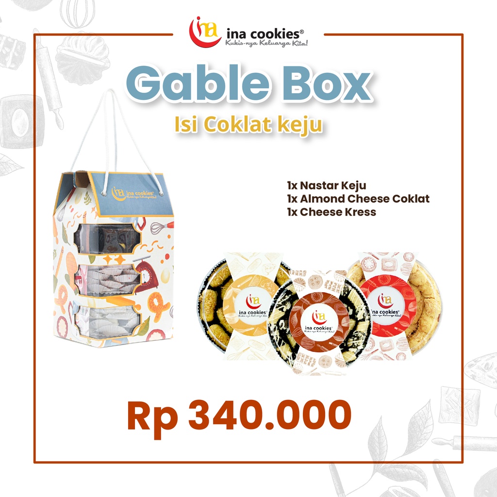 Jual Paket Cokelat Keju Gable Box Isi Toples Ina Cookies Shopee Indonesia