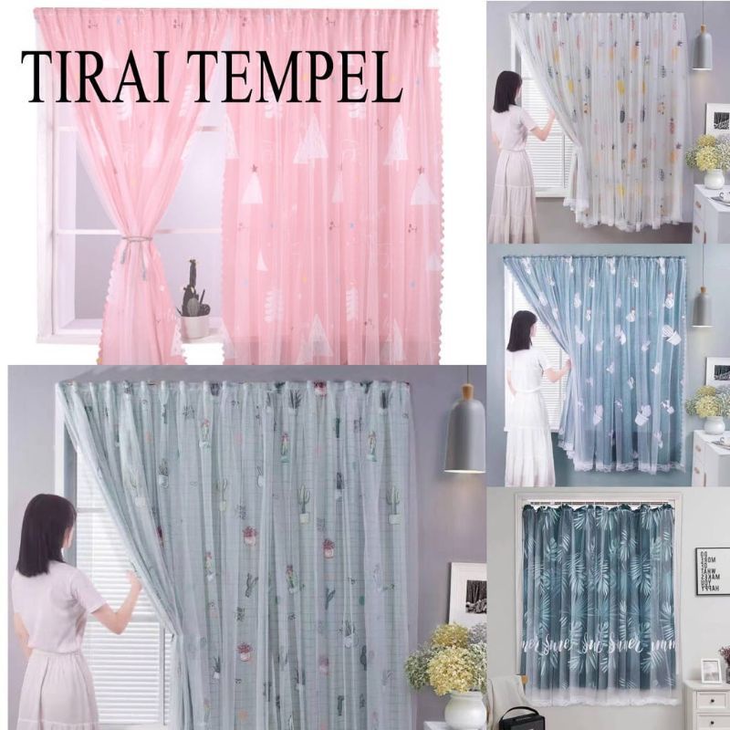 Cod - Brv 33 Gorden Tempel Tirai Jendela Kamar Estetik Aesthetic Dekorasi Kamar Tidur  pekanbaru ria