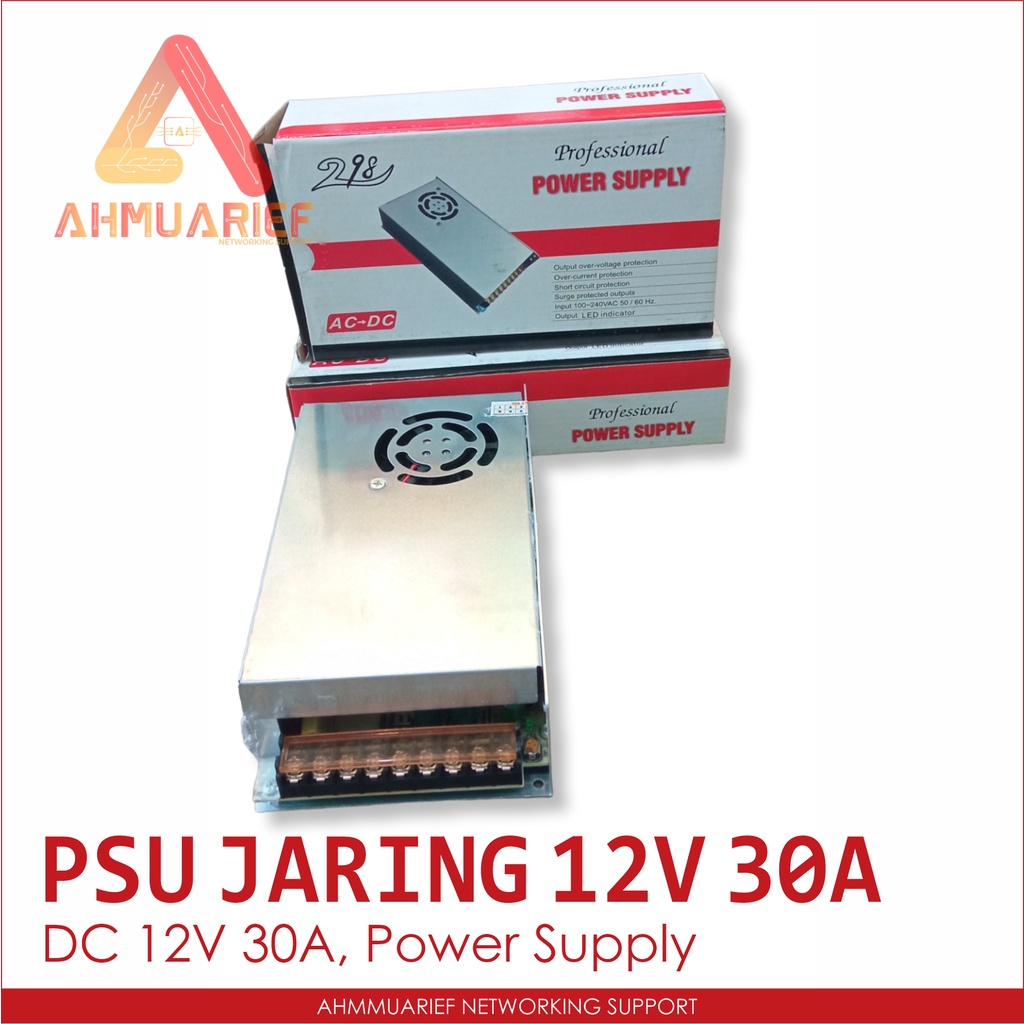 ADAPTOR PSU JARING POWER SUPPLY DC 12V 30A 12 VOLT 30 AMPERE