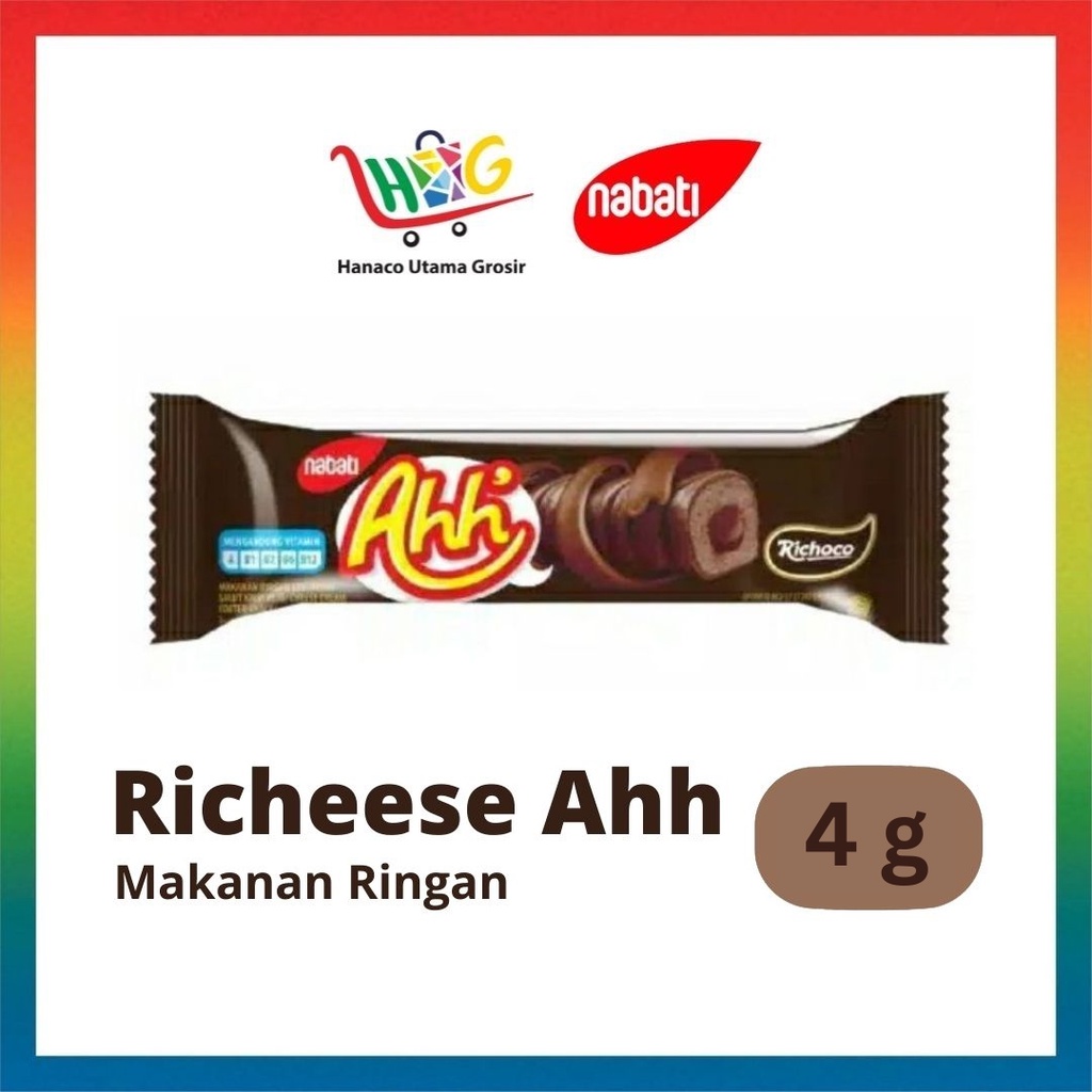 Nabati Richeese Ahh Cheese Keju / Cokelat 4g [ 1PCS ]