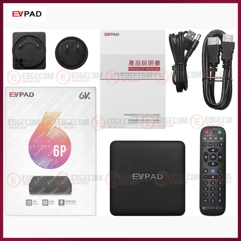 EVPAD 6P ANDROID TV BOX V 10 4GB+64GB 6K Versi Terbaru / SMART TV BOX