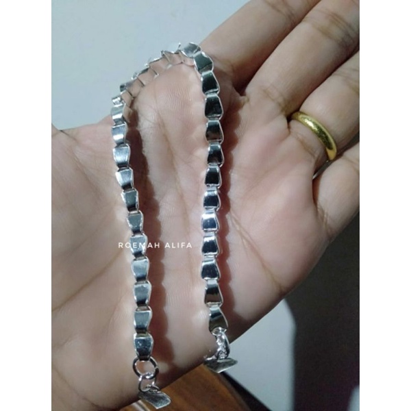 Gelang Tangan Padi Perak Motif 10 gram Gelang Perak Asli Gelang tangan perak asli