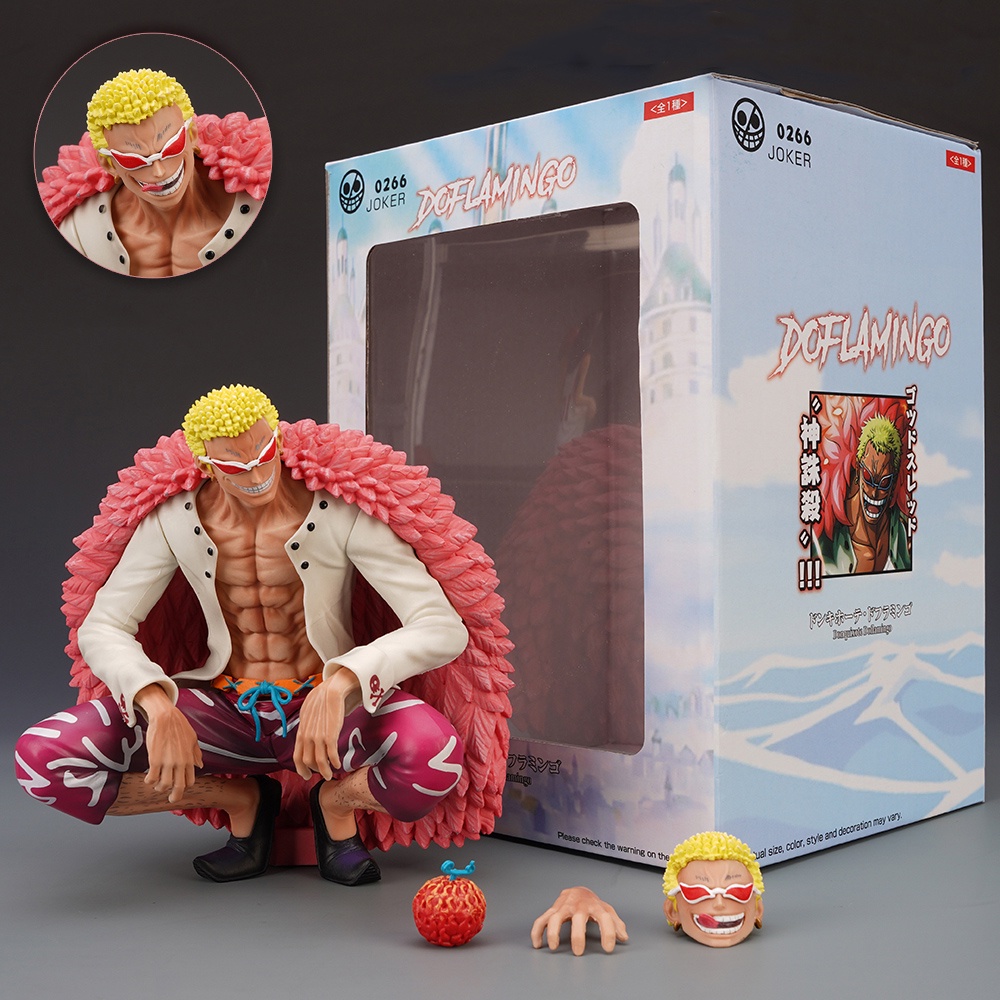 Mainan Action Figure Anime One Piece Donquixote Doflamingo Oka Shichibukai Bahan Pvc Ukuran 16cm Untuk Mobil