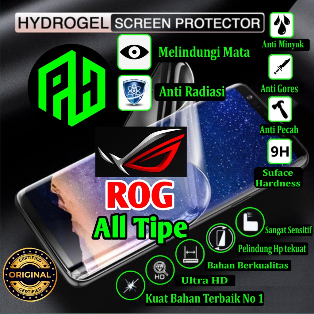 (PH) ANTI GORES ROG HYDROGEL | HYDROGEL ALL TIPE | full cover depan belakang