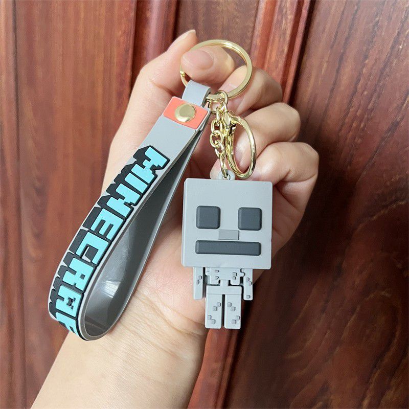 Game Mine-craft Creeper Keychain Figure Pendant Toy Keyring Kids Xmas Gifts Birthday