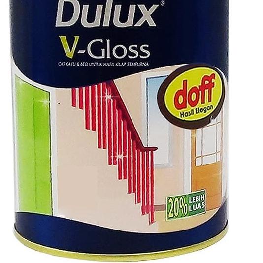 CAT MINYAK DULUX V-GLOSS - WHITE DOFF 9002 0.8 LITER
