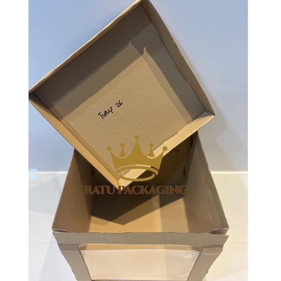 

㊢ RATU| Dos EFLUTE MIKA SAMPING Ukuran 30 Tinggi 29,5CM Kardus Kotak Box Dus Tart Kue Eflute / Kotak Hampers Tinggi 29,5Cm ひ