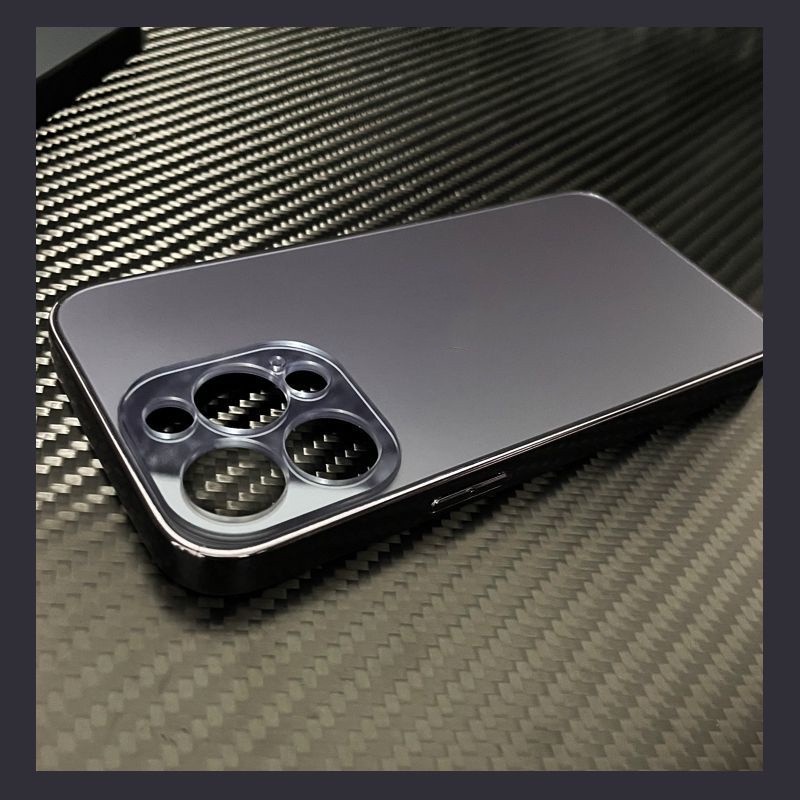 IPHONE High-end Bisnis Electroplated Dark Purple Case Untuk Iphone14 11 13 12 Pro Max Casing Pelindung 14plus Jatuh-Bukti Minimalis Penutup Belakang