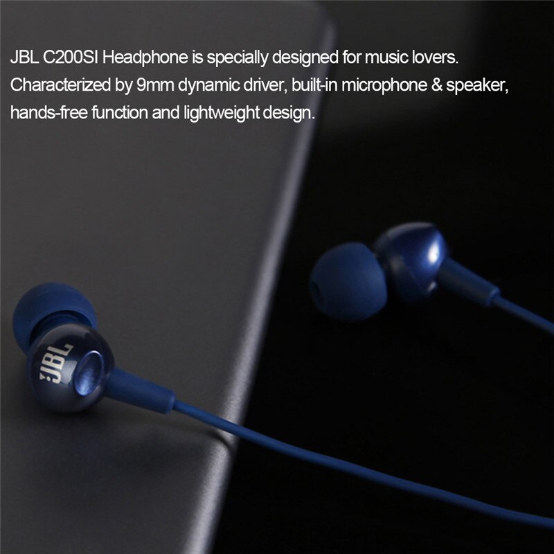 Jbl C200si Headset Deep Bass Kabel 3.5mm Dengan Mic Untuk Handphone