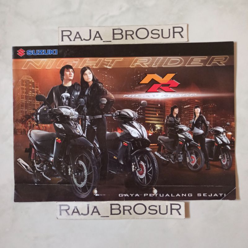 Poster brosur katalog leaflet Suzuki Shogun/Skywave/Smash/Spin NR Night Rider 2007-2008