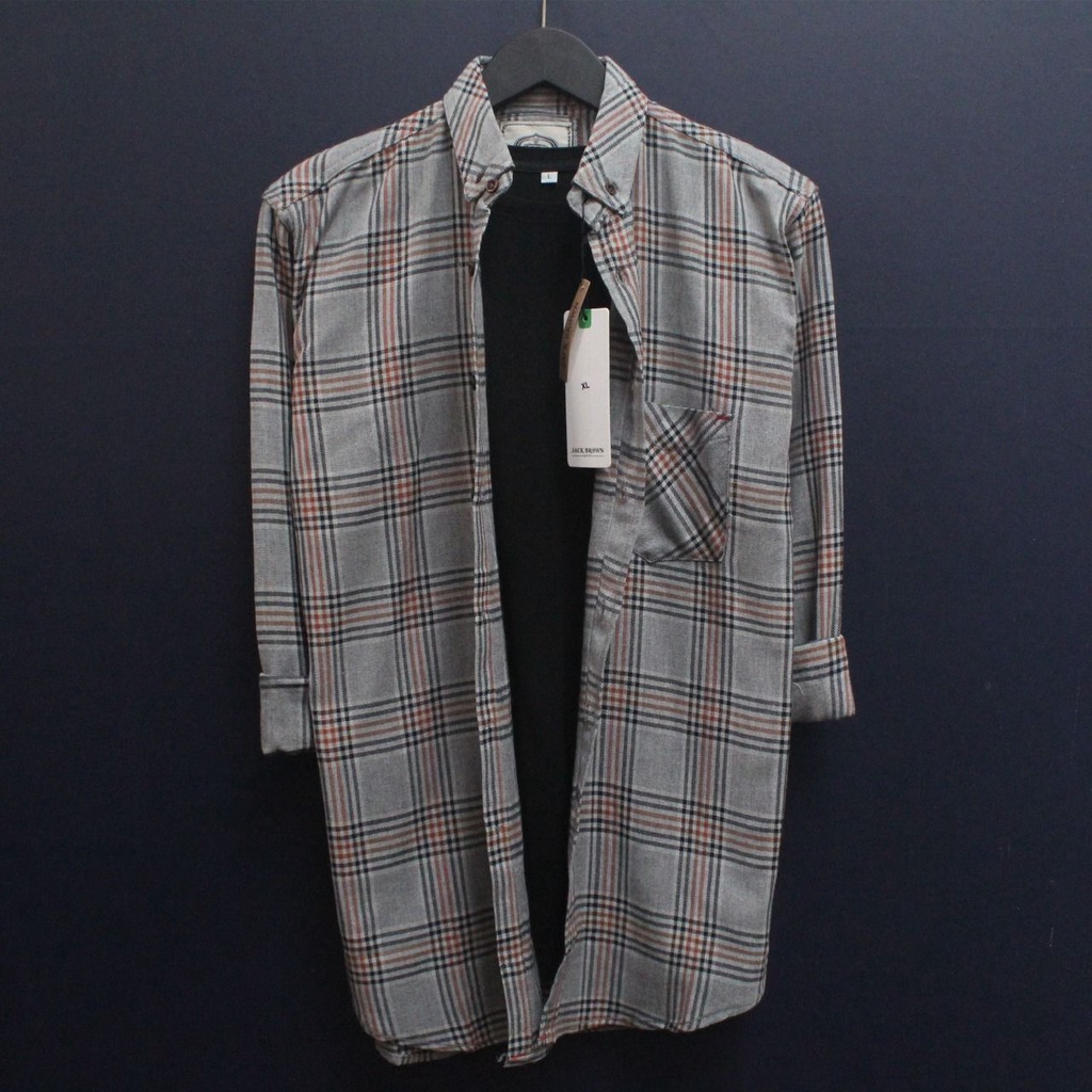 Noname Kemeja Flanel Lengan panjang Noname Kemeja Flanel Pria Kemeja Pria Kemeja Katun Pria Kemeja F